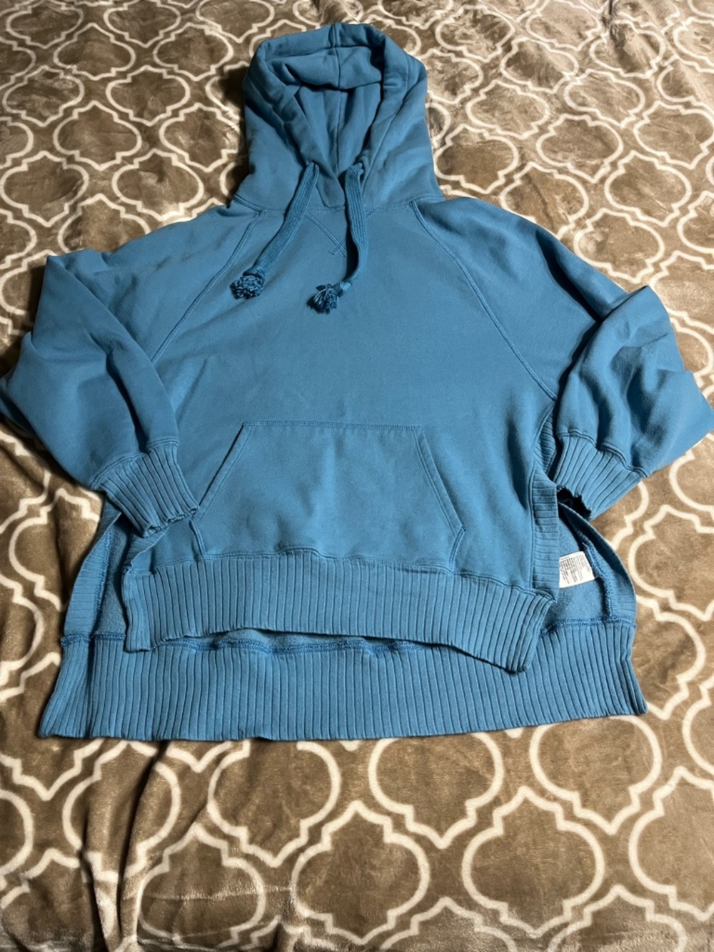 American Eagle Outfitters Teal Blue Hooded Sweatshirt